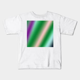 BLUE GREEN WHITE ABSTRACT TEXTURE PATTERN Kids T-Shirt